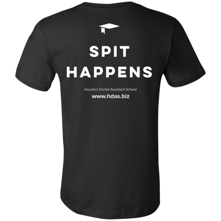 Spit Happens White Logo Houston Dental Assistant School