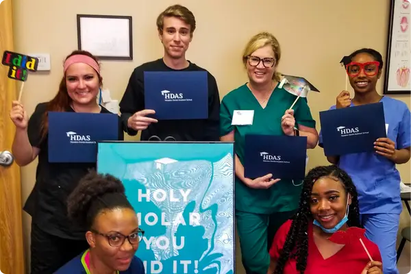 Hands On Dental Assistant Students Graduation